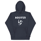 Aquifer Apparel Koi logo white polygon overlay hoodie