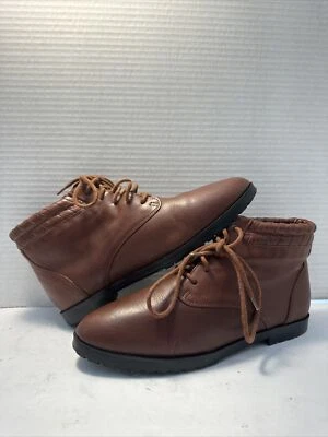 Botas deportivas para mujer 7,5 M botas al tobillo cuero marrón GBR-5 LkNu Foto 1 de 4