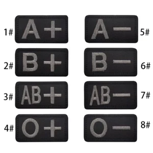 Blood Type Embroidered Tactical Morale Patch FREE USA SHIPPING SHIPS FROM USA V0 - Picture 1 of 9