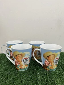 Vintage Kellogg's Corn Flakes Ceramic Mug 2005 BOY! Set Of 4 - Picture 1 of 10
