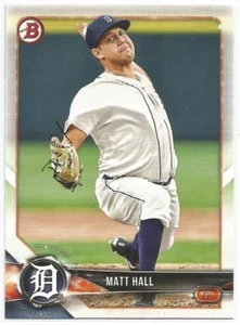 Tarjeta Matt Hall Detroit Tigers 2018 Bowman Baseball Prospects - Imagen 1 de 3