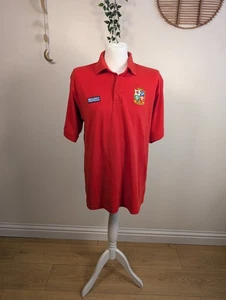 British & Irish Lions Polo Shirt Australia 2001 Short Sleeve Red Mens L - Picture 1 of 11