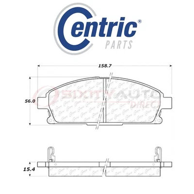 Centric C-TEK Ceramic Disc Brake Pads for 2002-2007 Nissan X-Trail 2.5L L4 - wu Foto 1 de 4