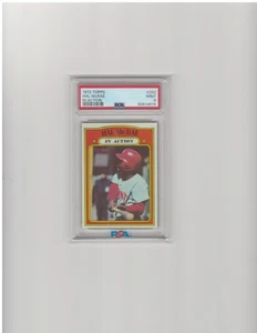 1972 Topps #292 Hal McRae In Action PSA 9 (MINT) Low Pop 28 Only 1 Higher - Picture 1 of 2