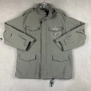 Rothco M-65 Field Jacket Mens Large Regular Lined Hooded Military Coat Green GUC - Picture 1 of 15
