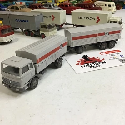 WIKING #432 HO 1:87 GRAY 1970s MERCEDES BENZ SEMI DB TRANSPORTER TRUCK #1620 - Image 1 of 4