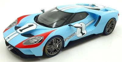 GT Spirit 1/18 Scale Resin US027 - 2020 Ford GT #1 Le Mans - Blue/White Stripe - Image 1 of 4