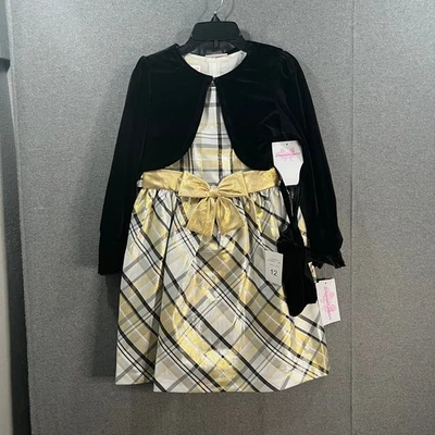 Bonnie Jean niñas pequeñas y grandes sin mangas 2 piezas. Conjunto de vestido talla 12 Foto 1 de 4