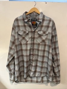 Dixxon Flannel Dawn Patrol Hemd Herren XLT grau Ben kariert Pearl Snap Western Camp - Bild 1 von 12