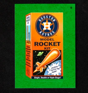 2016 Wacky Packages Baseball Series "HOUSTON ASTROS ROCKET KIT" Grass Sticker #6 - Picture 1 of 1