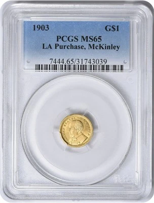 1903 LA Purchase - McKinley $1 Gold MS65 PCGS - Image 1 of 2