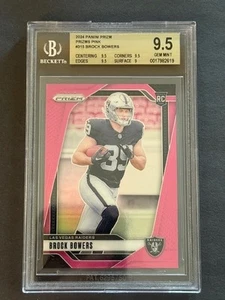 Prizm Prizms Pink Brock Bowers RC 2024 Las Vegas Raiders #315 calificado BGS 9,5 - Imagen 1 de 2