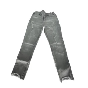 The Children's Place Gray Wash Distressed Denim Super Skinny Jeans Youth Size 8 - Picture 1 of 5