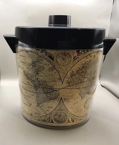 Cubo de hielo Thermo Serv patrón de mapa del mundo hecho en EE. UU. 9” X 10” - Imagen 1 de 9