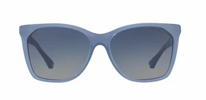 NWT Emporio Armani Sunglasses EA 4075 55054L Opal Azure Blue/Gray Gradient 57 mm - Picture 1 of 4