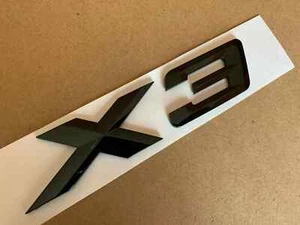 SCHWARZ GLANZ X3 BADGE FÜR KOFFERRAUM KOFFERRAUM PASSEND FÜR BMW X3 MODELLE - Bild 1 von 1