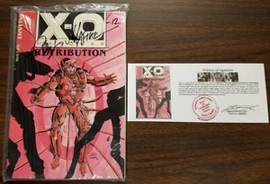 X-O Manowar Trade Paperback TPB Retribution SIGNED! Notarized! Calafiore Layton - Picture 1 of 15
