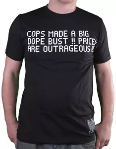 Dope Couture Mens Black Drug Wars Game Cops Bust Fairfax Cali T-Shirt NWT - Picture 1 of 1