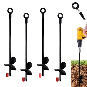 Ground Anchors Tent Stakes Heavy Duty Trampoline Anchor Kit Triple Propellerheav - Picture 1 of 7
