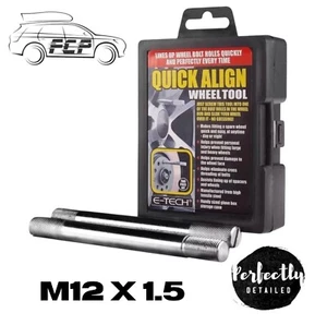 PAIR Car Alloy Wheel Bolt Stud Alignment Align Tool M12 x 1.5 E-Tech - Picture 1 of 1