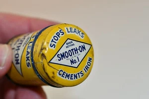 Smooth-On No 1 Stops Leaks Quick Setting Cements Iron 2" Tall, Vintage Advertise - Picture 1 of 7