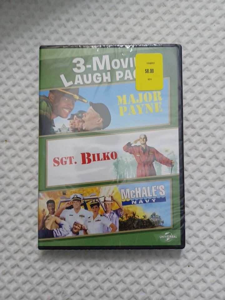 3-Movie Laugh Pack: Major Payne~Sgt. Bilko~McHale's Navy~DVD New Sealed Foto 1 de 1