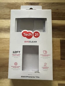 Tech21 Evo Clear case for iPhone 15 Pro - Impact Protection Case - Clear - Photo 1 sur 5