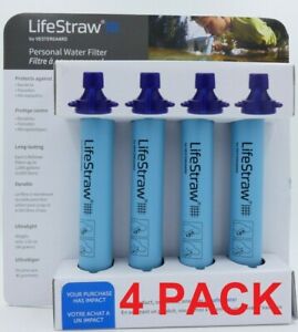 LifeStraw Personal Water Filter 4 PACK for Hiking Camping Travel Emergency ✅✅✅✅✅
