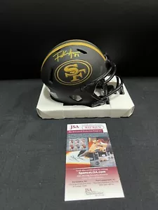 SAN FRANCISCO 49'ERS ECLIPSE FRANK GORE SIGNED MINI HELMET JSA WITNESS COA HOF! - Picture 1 of 3