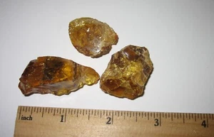 3 SELTENE TEIL POLIERTE / TEILS RAU NATURBERNSTEIN FOSSIL BAUMSAFTSTÜCKE 17,6gramm - Bild 1 von 6