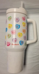 Bicchiere isolato 2024 San Valentino Sweethearts 40 oz CVS conversazione cuori acciaio - Foto 1 di 10