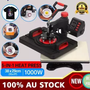 5 in1 15" Digital Manual Heat Press Machine T-Shirt Transfer Sublimation Printer - Picture 1 of 12
