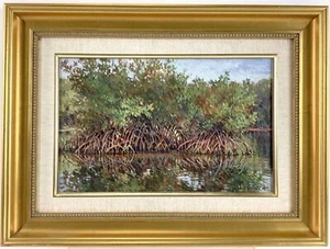 WILLIAM C. NORTH 20th-21st c. American LANDSCAPE PAINTING Sanibel Island Florida - Picture 1 of 7