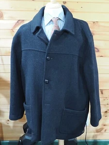 Brooks Brothers Dark Gray Heavy Wool Duffle Coat Made England Size Large - Picture 1 of 8