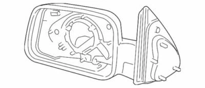 Conjunto de espejo retrovisor lateral para pasajero Chevrolet HHR 2006-2007 genuino GM 25848554 Foto 1 de 2