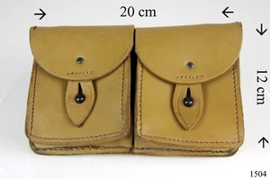 Doppel Patronentasche Koppeltasche Ledertasche Armee Militär Leder Hohe Qualität - Bild 1 von 5