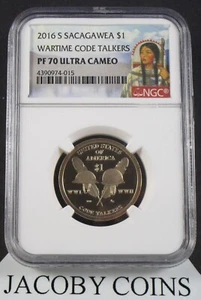 2016 S Sacagawea $1 NGC PF70 Ultra Cameo Portrait Label - Picture 1 of 5