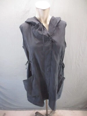 Abrigo atlético sin mangas NAU talla L para mujer negro bolsillo capucha cordón a presión 988 Foto 1 de 4