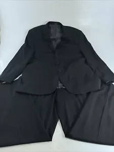 J. Ferrar Black Modern Fit 36 x 30 Pants 3 Button Suit Jacket Set - Picture 1 of 12