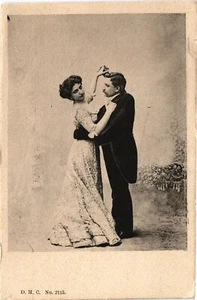 Frau um 1900 romantische Postkarte Glamour Vintage (P1092) - Bild 1 von 2