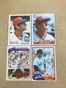 4 tarjetas Carl Yastrzemski Topps (1978-1981) - casi como nuevas - - Imagen 1 de 2