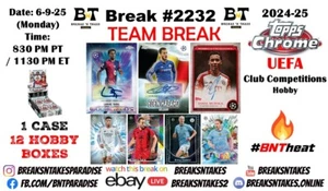 FC BARCELONA 2024-25 Topps Chrome UEFA CC Hobby CASE 12 BOX Break #2232 - Picture 1 of 1