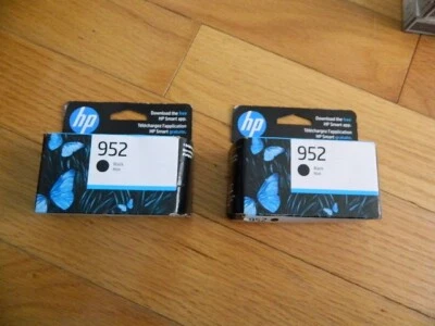 LOTE ORIGINAL 2025 2 HP 952 cartuchos de tinta negra PRO 8210 8720 8740 SELLADO DE FÁBRICA Foto 1 de 2
