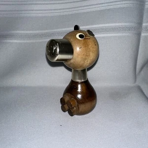 AGITADOR DE SAL Y PIMIENTA DE MADERA PARA PERRO CACHORRO 2 PIEZAS VINTAGE JAPÓN - Imagen 1 de 3