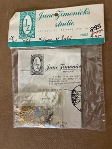Vintage Weihnachten Juni Zimonick "FILIGRAN AUS GOLD" Perlen Ornament Kit SP #164 NOS - Bild 1 von 2