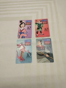 Vintage 1999 Disney Mulan 4-teiliges Telefonkartenset NEU - Bild 1 von 2