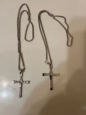 2 each - Dominic ( Dom ) Toretto Fast And Furious Cross Chain COSTUME ACCESSORY - Image 1 of 3