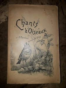 Chants d'oiseaux, monographies d'oiseaux utiles. Rambert EO 1894 Neuchâtel RARE - Picture 1 of 6