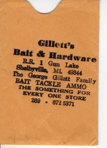 GILLETT'S BAIT & HARDWARE HUNTING & FISHING LICENSE HOLDER - MICHIGAN DEER PATCH - Picture 1 of 1