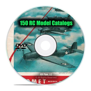 150 Classic RC Model Airplane Catalogs, Comet, Aeroflyte, Keil Kraft DVD - Picture 1 of 1